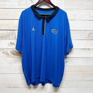 Florida Gators Air Jordan Polo Shirt Mens 3XL Blue‎ Loose Fit Short Sleeve